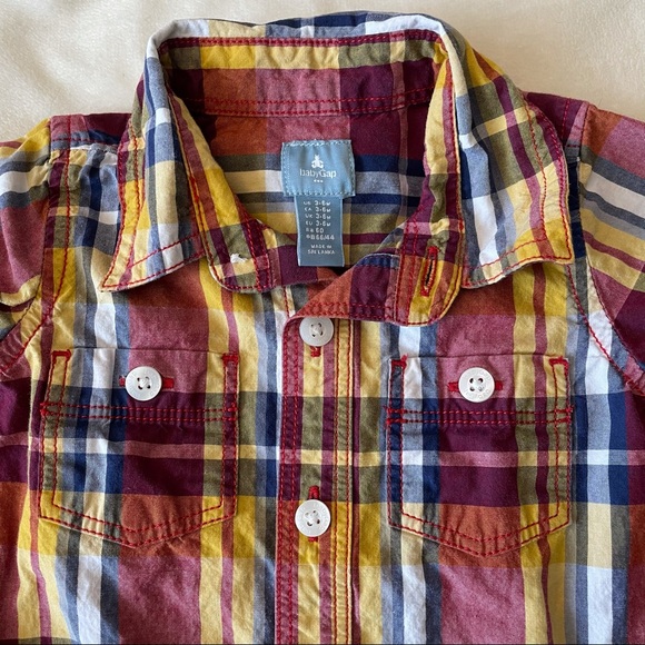 Baby Gap Plaid Long-sleeve Romper - Picture 3 of 10